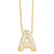 Copper Gold Plated Simple Style Letter Inlay Zircon Pendant Necklace