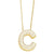 Copper Gold Plated Simple Style Letter Inlay Zircon Pendant Necklace