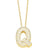 Copper Gold Plated Simple Style Letter Inlay Zircon Pendant Necklace