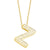 Copper Gold Plated Simple Style Letter Inlay Zircon Pendant Necklace