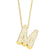 Copper Gold Plated Simple Style Letter Inlay Zircon Pendant Necklace