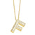 Copper Gold Plated Simple Style Letter Inlay Zircon Pendant Necklace