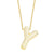 Copper Gold Plated Simple Style Letter Inlay Zircon Pendant Necklace