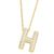 Copper Gold Plated Simple Style Letter Inlay Zircon Pendant Necklace