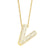 Copper Gold Plated Simple Style Letter Inlay Zircon Pendant Necklace