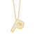 Copper Gold Plated Simple Style Letter Inlay Zircon Pendant Necklace