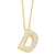 Copper Gold Plated Simple Style Letter Inlay Zircon Pendant Necklace