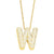 Copper Gold Plated Simple Style Letter Inlay Zircon Pendant Necklace