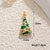 Copper Plated Real Gold Mini Christmas DIY Material Jewelry Accessories Drop Oil David's Deer Snowman Bell Pendant Pendant