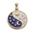 Copper Zircon Gold Plated Star Moon Pendant