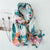 Cotton And Linen Scarf Warm Rose Red Tone Tropical Plant Color Tassel Wholesale Trend