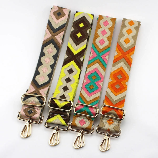 Cotton Geometric Sling Strap Bag Accessories