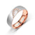 Couple Heart Shaped Half Peach Heart Couple  Stainless Steel Rings Nhtp121497