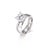 Couple Ornament Korean Stainless Steel Ring Four-claw Zircon Ring