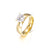 Couple Ornament Korean Stainless Steel Ring Four-claw Zircon Ring