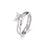 Couple Ornament Korean Stainless Steel Ring Four-claw Zircon Ring