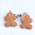 Cream Sandwich Biscuits Creative Bear Gingerbread Man Earrings