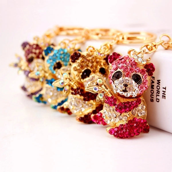 Creative Cute Diamond Cartoon Panda Keychain