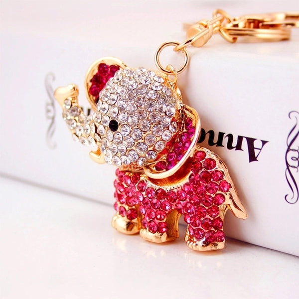 Creative Diamond Cute Cartoon Elephant Keychain