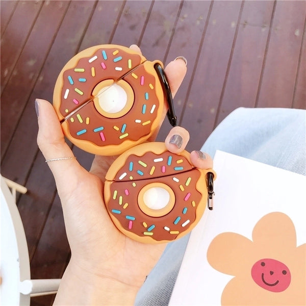 Creative Donut Airpods Pro Bluetooth Wireless Earphone Case 2/3 Generation Silicone Drop-resistant Soft Case Applicable