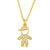 Creative Micro-inlaid Zircon Boy And Girl Pendant Necklace Wholesale