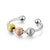 Creative Rotatable Decompression Ball Stainless Steel Open Ring