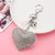 Creative Sequins Heart Pendant Tassel Key Chain Wholesale