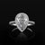 Creative Sparkling Drop-shaped Copper Zircon Wedding Ring Ladies Wedding Jewelry Wholesale