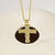 Cross Necklace Women's Fashion 18k Gold Zircon Pendant Titanium Steel Sweater Chain