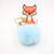 Cross-border Leather Cute Fox Plush Ball Pendant Bag Accessorie School Bag Purse Hair Ball Keychain