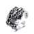 Cross-border New Halloween Gothic Skull Ring Punk Open Ring Ring Tail Ring