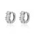 Cross-border S925 Silver Needle Inlaid Diamond Stud Earrings Inlaid With Rectangular Zircon Irregular Ear Bone Buckle