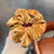 Cross-border South Korea Dongdaemun Autumn And Winter European And American Style Flannel Large Intestine Hair Ring Golden Velvet Cloth Top Cuft Hair Accessories First-hand Supply