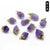 Crystal Agate Stone Rough Stone Gilding Electroplated Small Pendant Semi-finished Diy Bracelet Necklace Earrings Jewelry Material