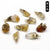 Crystal Agate Stone Rough Stone Gilding Electroplated Small Pendant Semi-finished Diy Bracelet Necklace Earrings Jewelry Material