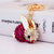 Crystal Cute Zodiac Pig Rabbit Cow Horse Car Keychain