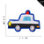 Cute Aerial Ladder Fire Truck Police Car Airship Cloth