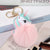 Cute  Alloy Plush Printing Bag Pendant Keychain