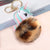 Cute  Alloy Plush Printing Bag Pendant Keychain