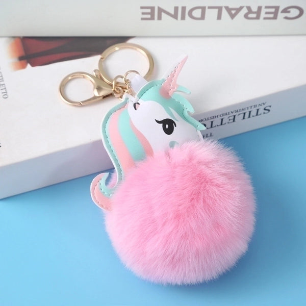 Cute  Alloy Plush Printing Bag Pendant Keychain