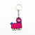 Cute Alpaca Silicone Pvc Splicing Bag Pendant Keychain