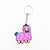 Cute Alpaca Silicone Pvc Splicing Bag Pendant Keychain