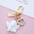 Cute Angel Resin Metal Unisex Keychain