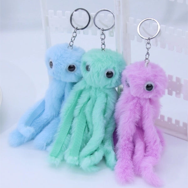 Cute Animal Alloy Flannel Bag Pendant Keychain