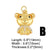 Cute Animal Bear Elk Copper Plating Inlay Zircon 18k Gold Plated Pendants Jewelry Accessories