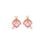 Cute Animal Brass Ear Studs Inlay Copper Earrings 1 Pair