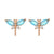 Cute Animal Brass Ear Studs Inlay Copper Earrings 1 Pair