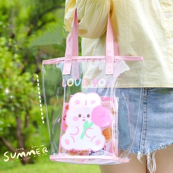 Cute Animal Cartoon Letter Pvc Shopping Bags