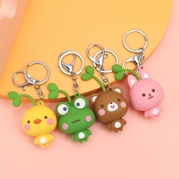 Cute Animal Silica Gel Women's Bag Pendant Keychain