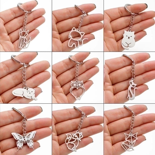 Cute Animal Stainless Steel Polishing Keychain